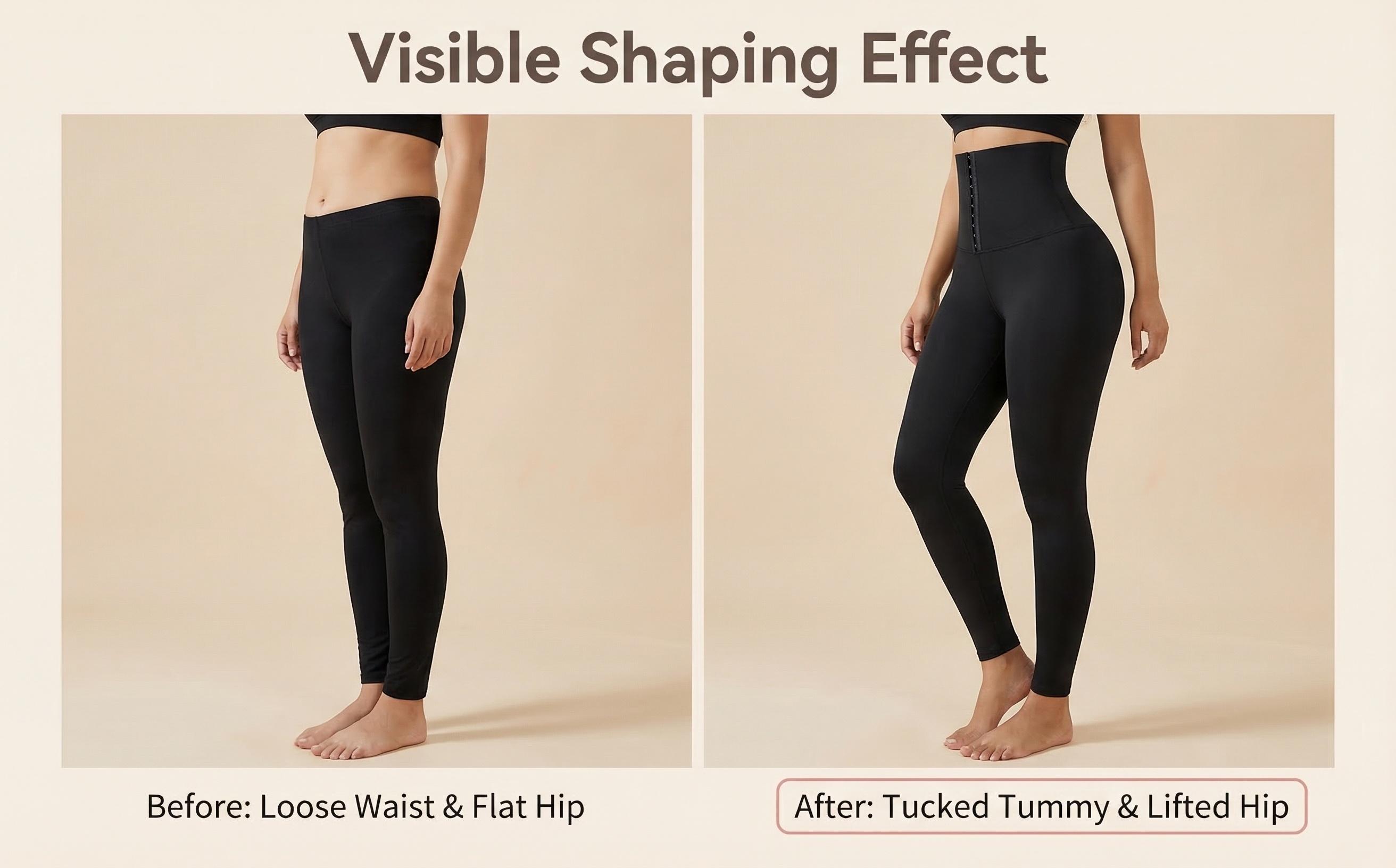 Women's fitness pants with a corset, buttons to flatten the stomach, and a peach-shaped hip lift, high-waisted shaping leggings for yoga, suitable for wearing as pants Women's fitness pants with a corset, buttons to flatten the stomach, and a peach-shaped hip lift, high-waisted shaping leggings for yoga, suitable for wearing as pants