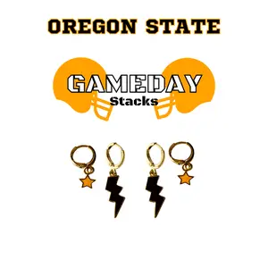 Oregon State Classic Gameday Earring Stack For Beavers Game Day