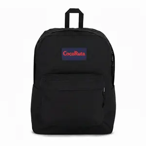 CocoRuta SuperBreak One Backpacks - Lightweight Bookbag with 1 Main Compartment, Front Utility Pocket with Built-in Organizer - Premium Bakcpack, Black