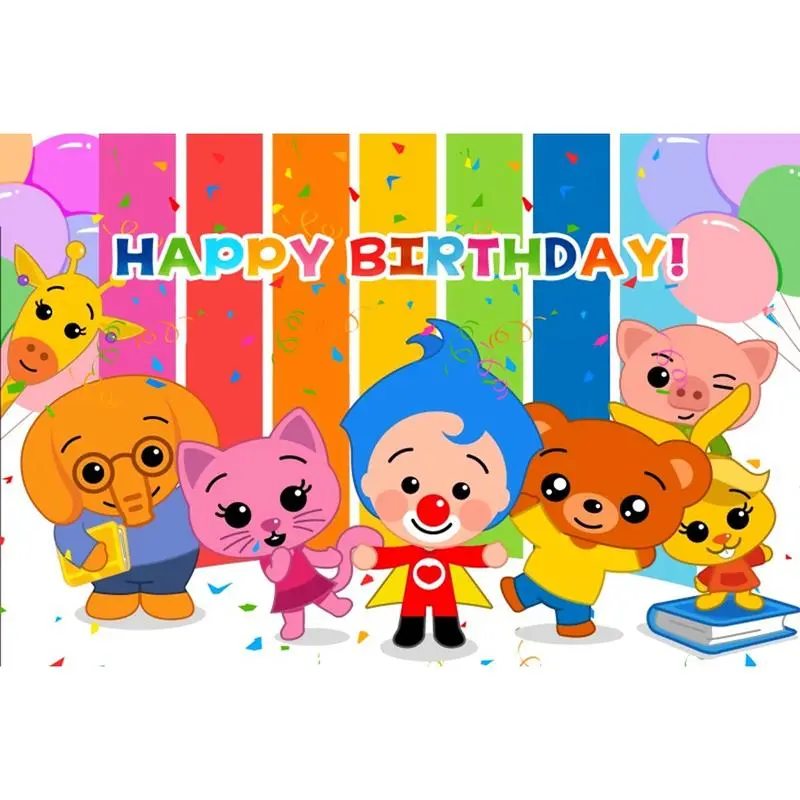 Cartoon Print Pig Polyester Photography Backdrop Banner - Durable Kids' Parties & Anniversary Decoration, Easy Setup, Lightweight, Multi-Size (157.5X70.8inch / 180Cmx400cm,59.0x39.3inch/100cmx150cm), Ample Coverage, Festive Photo Shoot Accessory