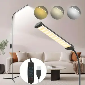 LED Floor Lamp, Modern Floor Lamp, Adjustable Light, Led Standing Lamp, Dimmable 3 Color Modes Floor Light with Remote Control, Touch Control Reading Light for Bedroom Office, Home Decor