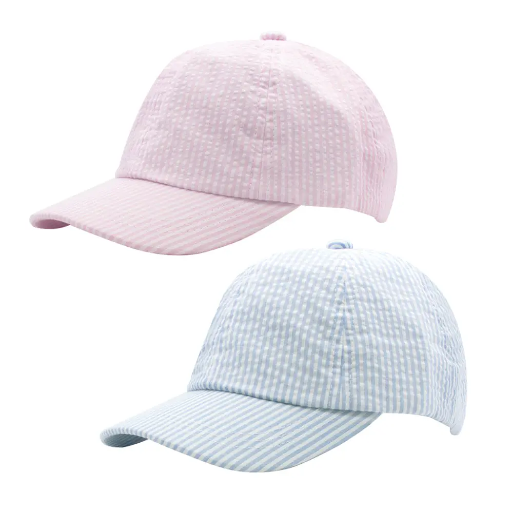 Seersucker Ball Cap - Wee Ones Striped Kids Baseball Hat for Boys & Girls Seersucker Ball Cap - Wee Ones Striped Kids Baseball Hat for Boys & Girls