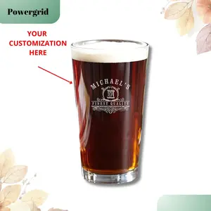 [CUSTOMIZED] Engraved Pint Glass Beer Lover Gift, Custom Personalized Beer Gift, Etched, Craft Beer Glass