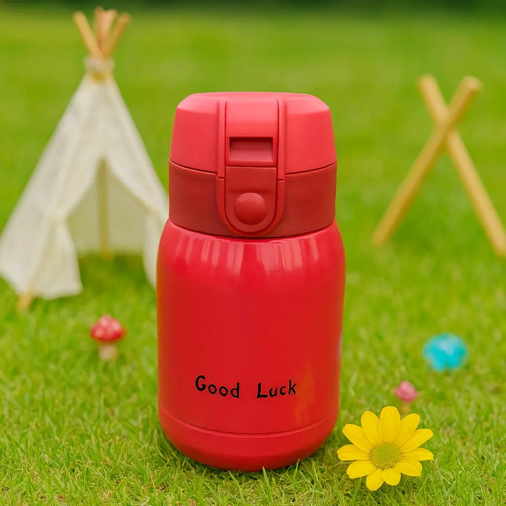 200ML Sports Water Bottle, Portable Insulated Cup, Cold-Keeping Bounce Lid, Compact Coffee Mug, Outdoor Activity Essential, Insulated Drinkware, Insulated Water Bottles, Thermal Bottle