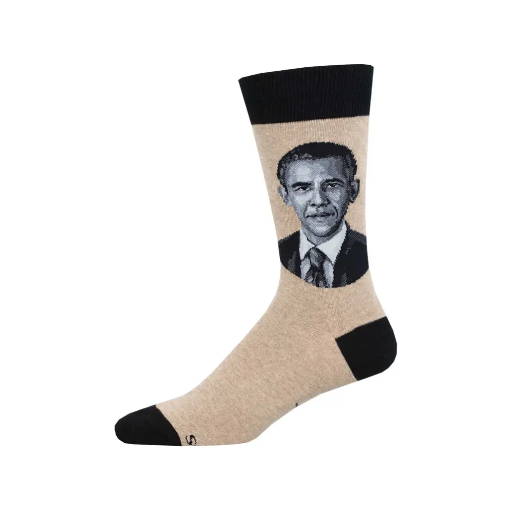 Barack Obama Historical Crew Socks - Mens