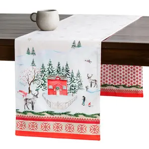 Maison d' Hermine Table Runner 100% Cotton Table Runners Decorative for Home Kitchen Dining Party Easter Decorations