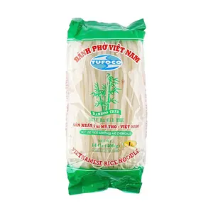 BAMBOO TREE Vietnamese Wide Rice Noodles (Banh Pho) - 5mm Thick, 400g Pack - Authentic Pho Noodles for Vietnamese Cuisine