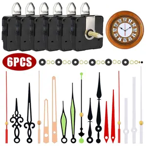 6PCS Wall Clock Quartz Movement Mechanism Replacement DIY Hands Repair Tool Kit