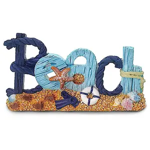 Beach Coastal Handpainted Polyresin Magnet