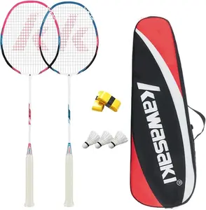 Badminton Set Professional Graphite Badminton Racket Lightweight & high Performance for Sports, Training and Entertainment Including 3 Badminton shuttlecocks & 2 overgrips & Carrying Bag