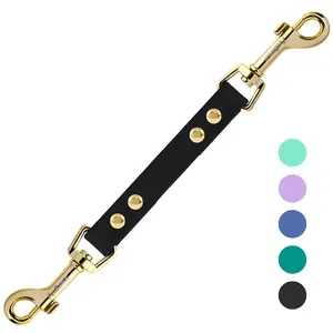 PetBonus Dog Collar Safety Clip, Waterproof Backup Safety Strap for Dog Harness to Prong Collar, Odor Proof Double Ended Clasp Leash Connector for Training Walking