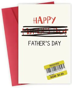 Funny Father's Day Card with Blank Inside, Greeting Card for Dad, DIY Personali Cardstock with Envelope, Hilarious Gift From Daughter, Father's Day Greeting Card, Hil Son or Daughter
