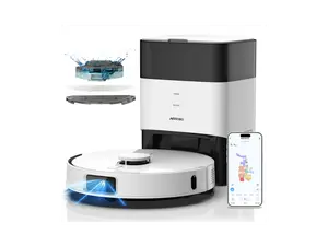 AIRROBO TBT50+ Robot Vacuum and Mop (6000Pa Suction) Ultrasonic Carpet Sensor, 60-Day Self-Cleaning, LiDAR Navigation and Mapping, Voice/App Control, 240min Runtime