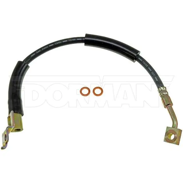 FLH38895- 90-06 Jeep Left Front Brake Hose; Rubber