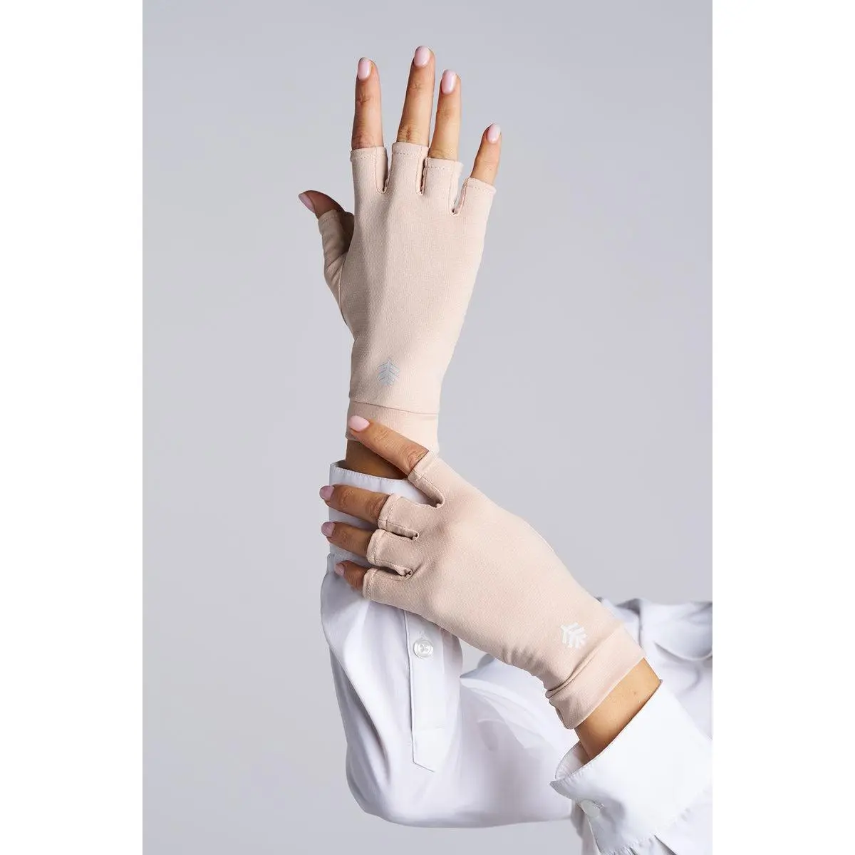 Fingerless UV Sun Gloves | Pale Khaki