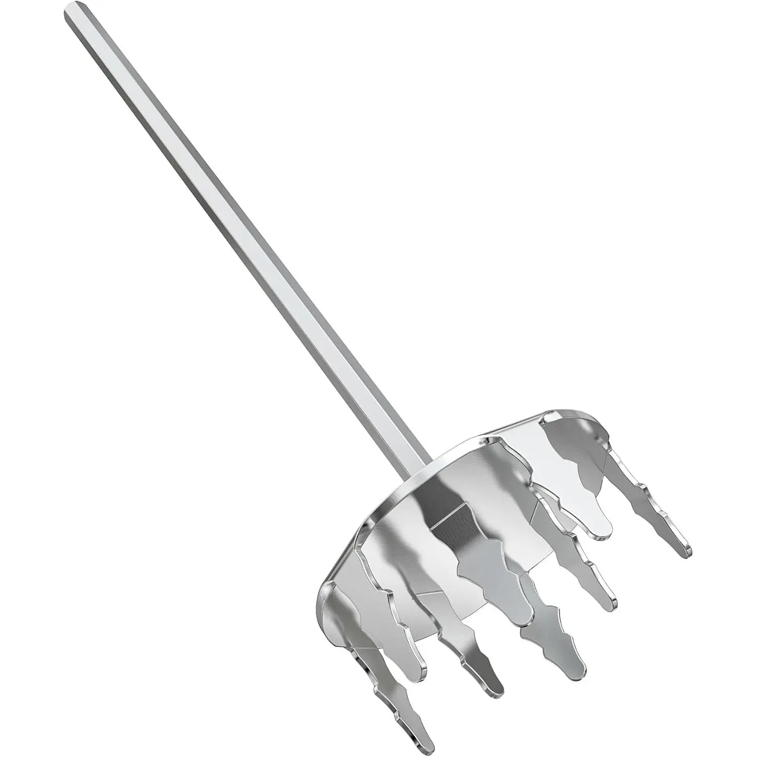 4 Inch Pork Puller, Upgraded Ultra-Sharp Stainless Steel Meat Fork Meat Shredder Used with Standard Hand Drill for Beef, Chicken, Potato Masher and Tamale Meat