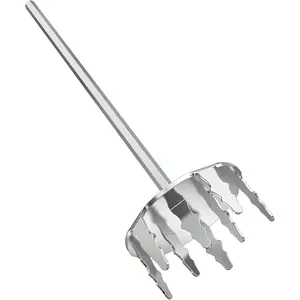 4 Inch Pork Puller, Upgraded Ultra-Sharp Stainless Steel Meat Fork Meat Shredder Used with Standard Hand Drill for Beef, Chicken, Potato Masher and Tamale Meat