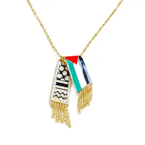Palestine Necklace for Women Palestine Scarf Necklace