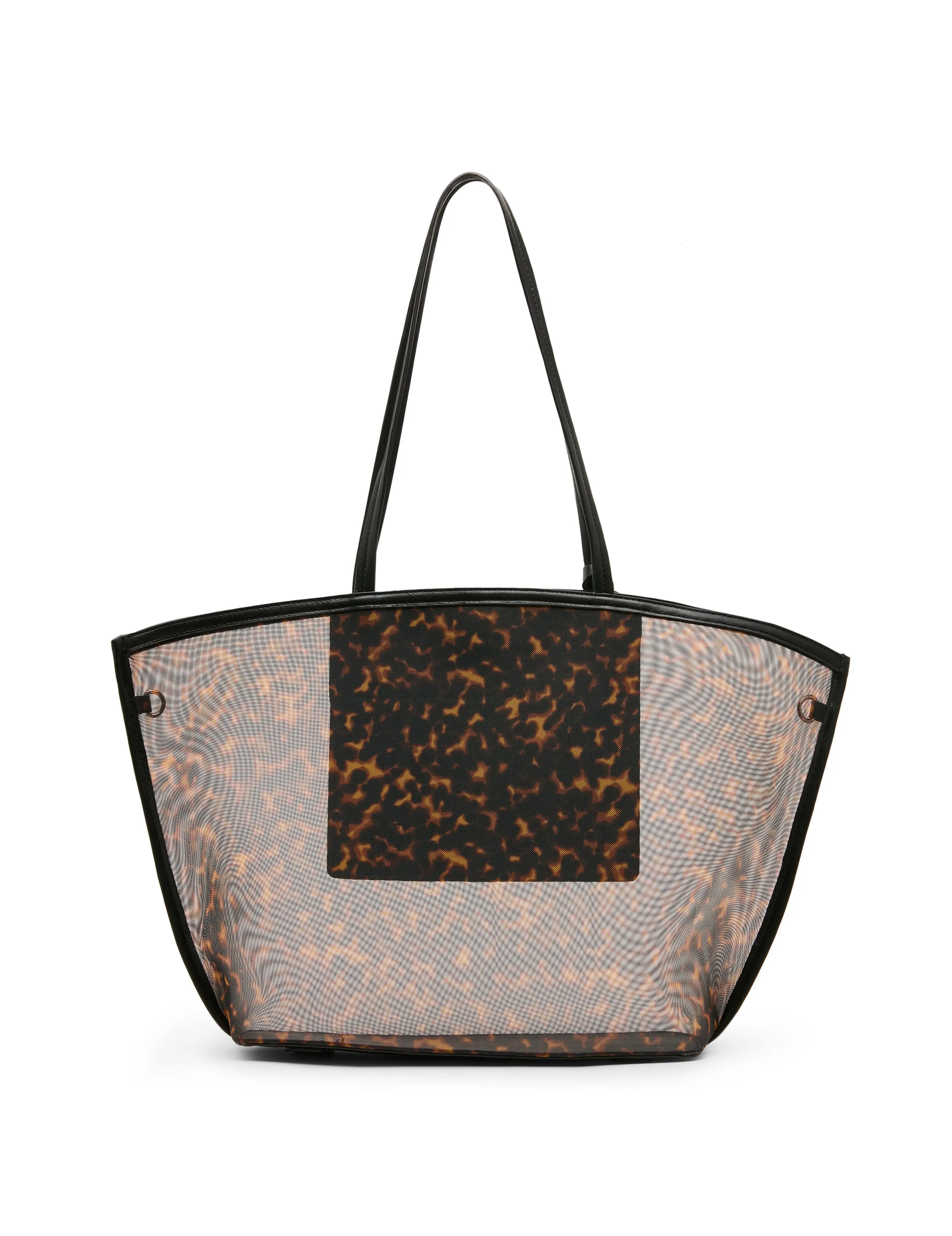 Printed Mesh Tote Bag with Pouch