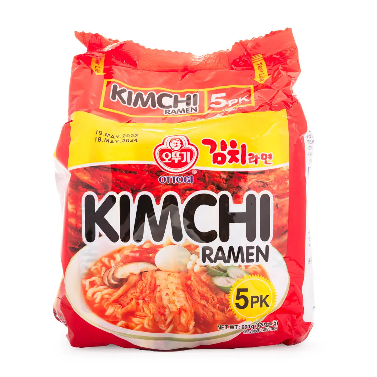 Ottogi Kimchi Ramen 120g*5 21.16 oz Ottogi Kimchi Ramen 120g*5 21.16 oz