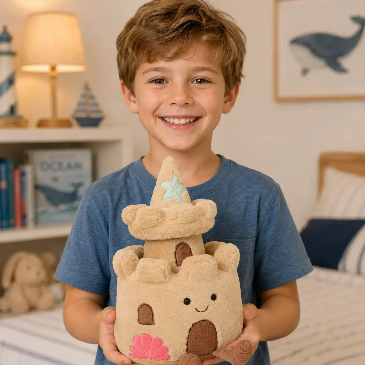 Official Jellycat Amuseable Sandcastle Plush - Cute Summer Beach Theme Stuffed Toy for Collectors