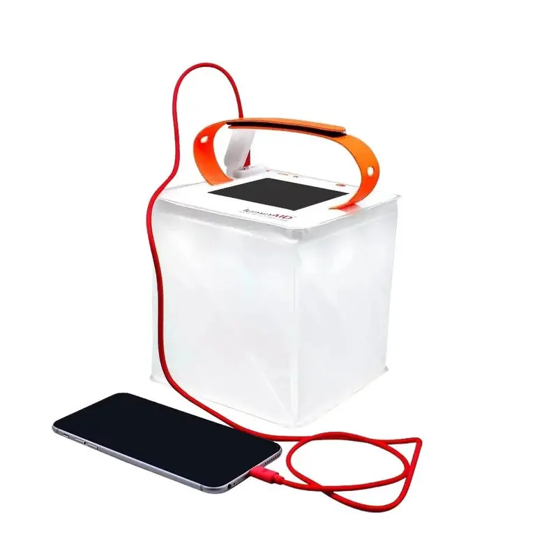LuminAID Max QI 2-in-1 Inflatable Solar Camping Lantern and Phone Charger - Compact, TPU-Made, Solar Charging, Bright, Portable Camping Essential for Outdoor Adventures