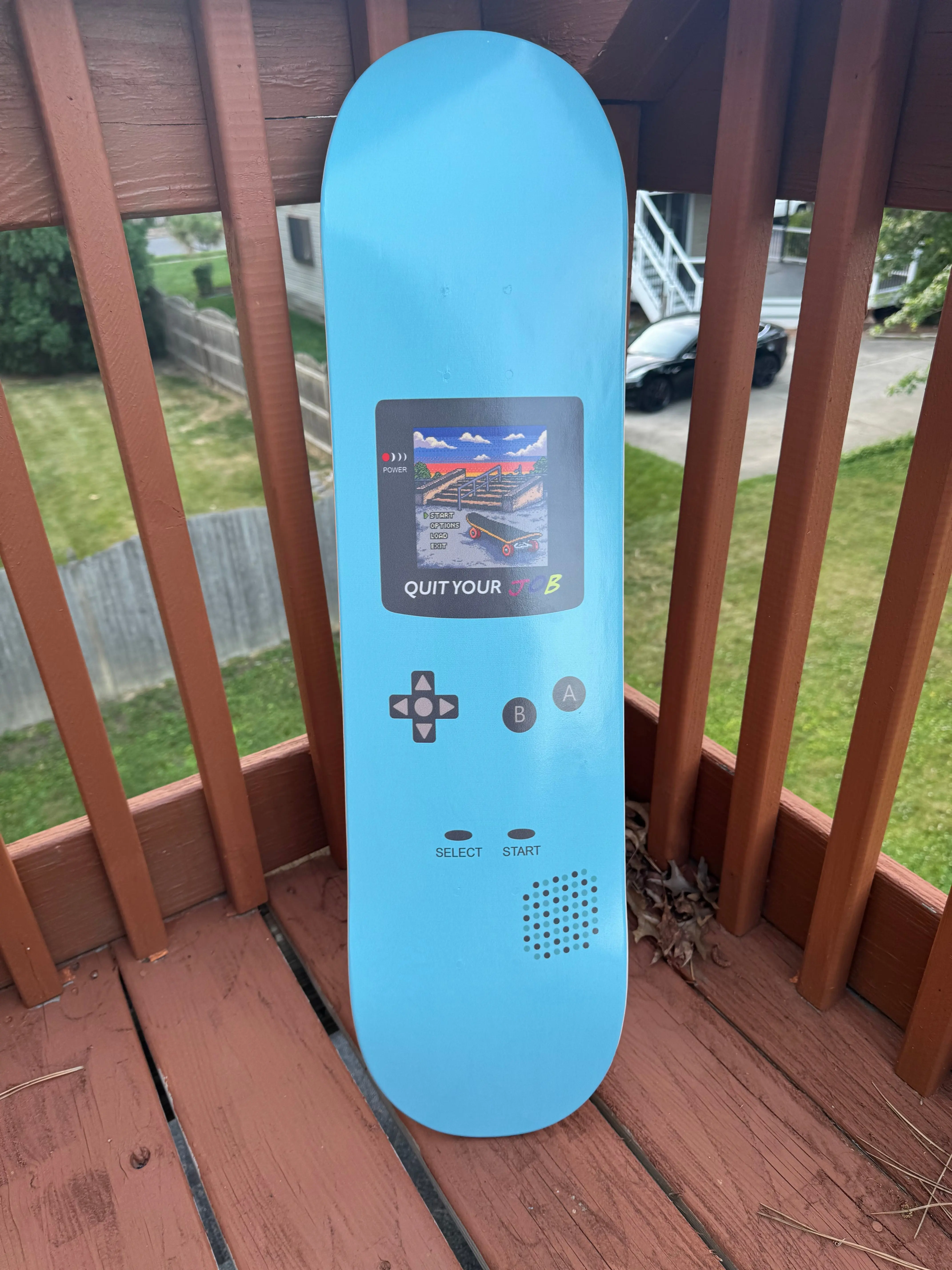 Teal Retro Console Skate Deck – 8.0"