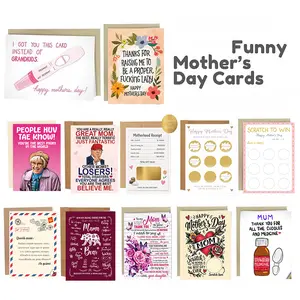 Mothers Day Print Card Poster, Funny Mothers Day Greeting Card, Funny Mother's Day Scratch Cards for Her, Mom, Grandma,Invitation with Envelope