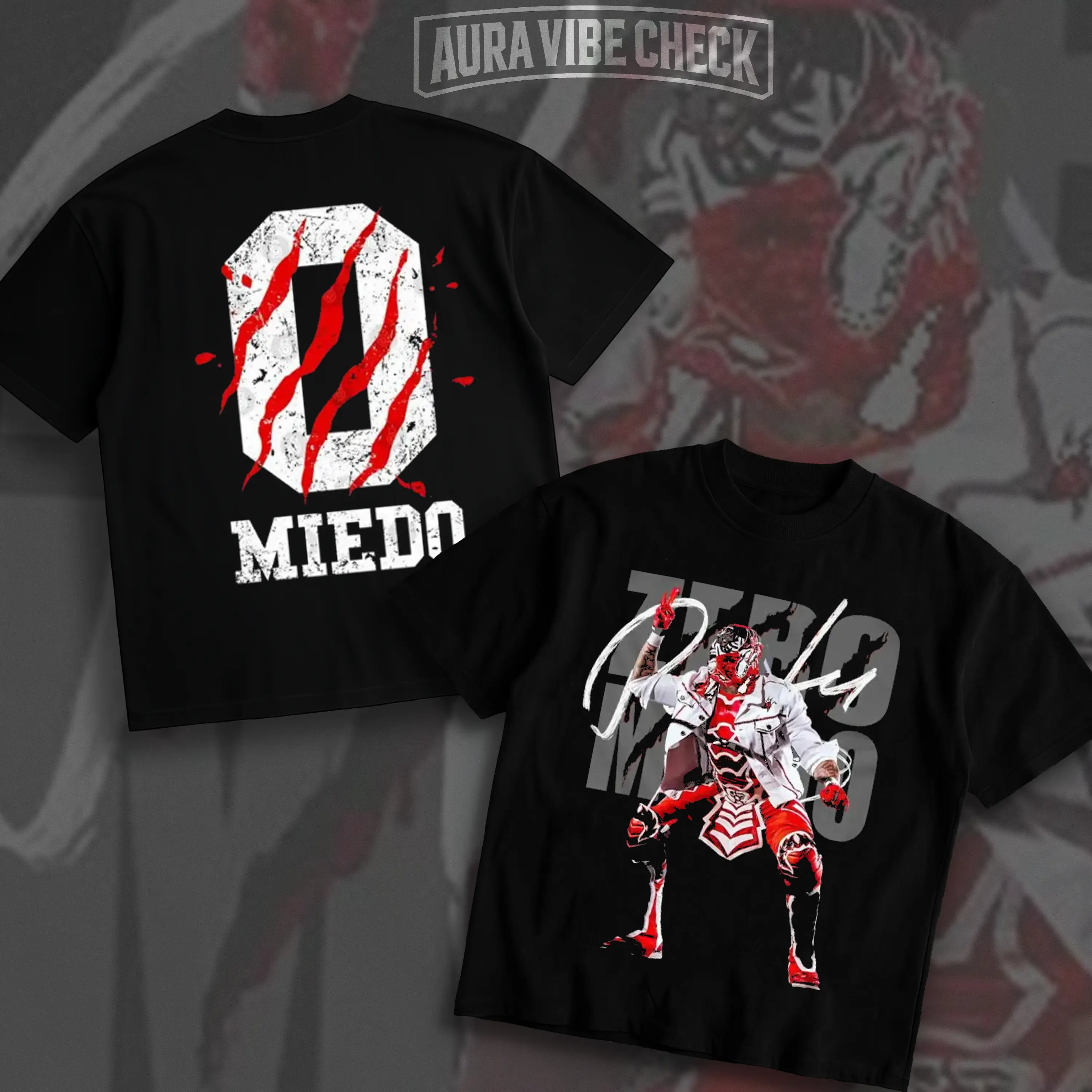 Retro Penta El Zero Miedo T-Shirt Zero Miedo Masked Luchador Pro Wrestling Heavyweight Streetwear Men Tee