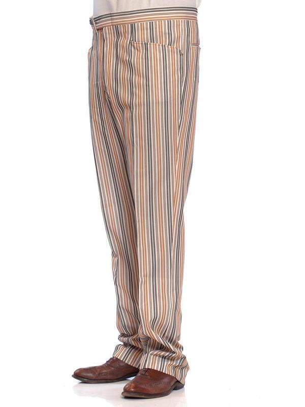 1960S GLEN OAKS Striped Polyester Men's Pants