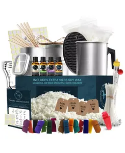 Complete DIY Candle Making Kit for Adults & Kids - 12 Lb. Soy Wax Hearth & Harbor