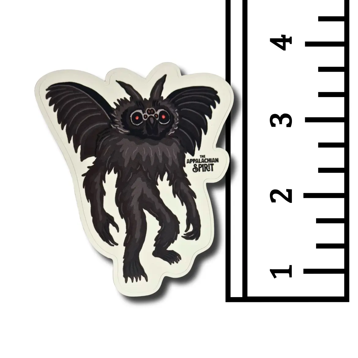 3.5" Mothman Sticker - Modern Decal for Laptops & Water Bottles - Your Favorite Appalachian Cryptid from WV