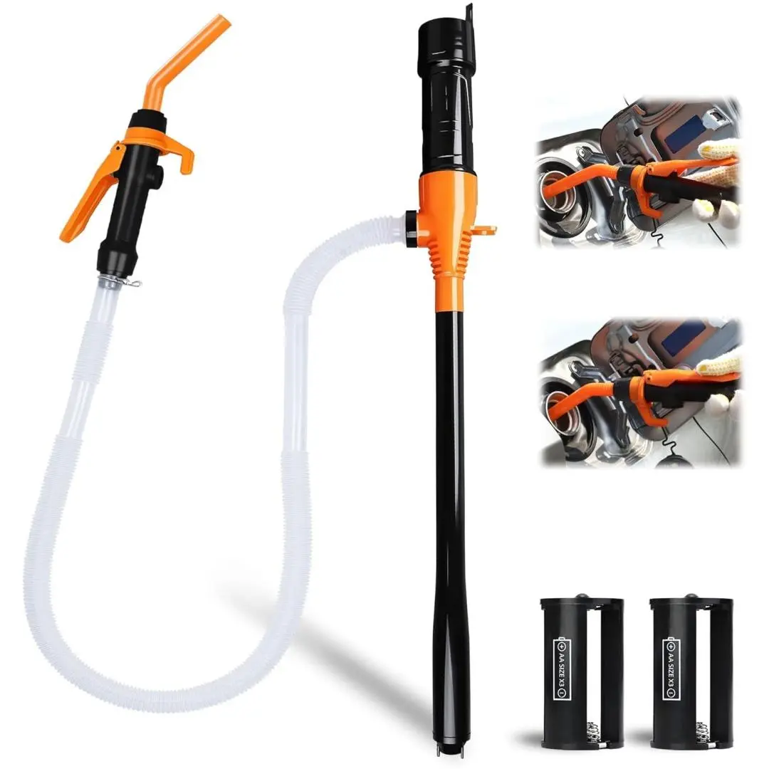 Portable Power Battery Pump, Cordless Fuel Pump, Battery Powered Pump, Fuel Transfer Pump, Liquid Transfer Pump, Electric Siphon Pump for Gas, Fuel, Diesel, Water Transfer, Quick Control Flow and Stop Pump, Portable Pumps