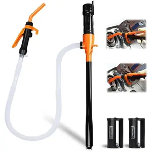 Portable Power Battery Pump, Battery Powered Electric Siphon Pump for Gasoline, Fuel Oil and Diesel, Siphon Liquid Extractor, 2.4 GPM, Hand Fuel Pumps, Fuel Transfer Pump