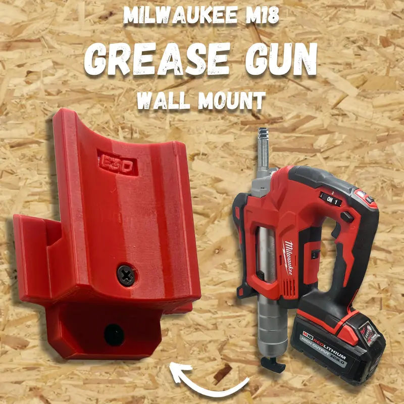 Wall Mount Hanger for Milwaukee M18 Grease Gun (for Model #2646-20)