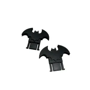 Bat Hard Hat Tab Fun Halloween Black Bat Design for Halloween Accessories Classic Bat Logo Tough Material Snug Fit Sets of 2 Masks