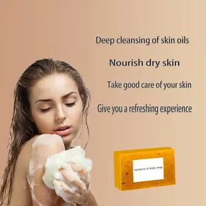 Lemon Turmeric Facial & Body Soap – Natural Glow Skin Care Bar for Smooth Even Skin Tone