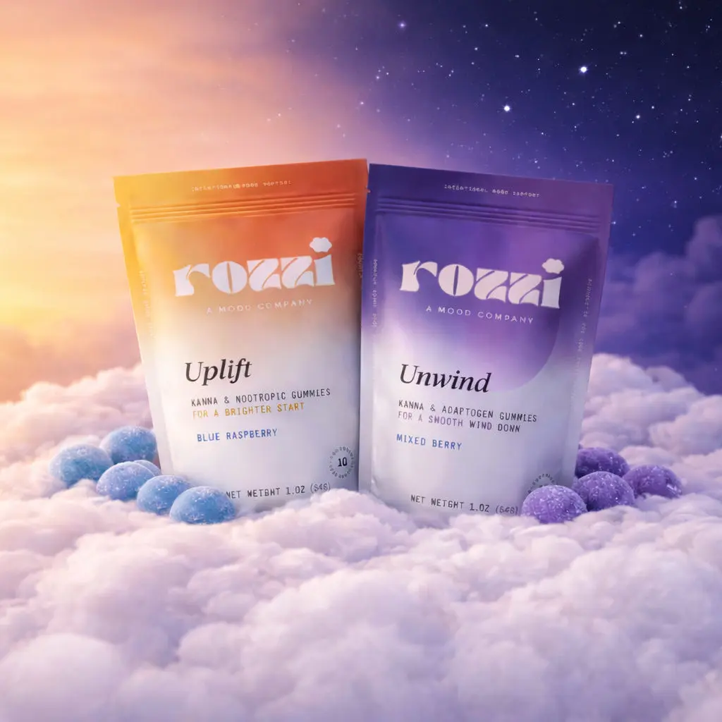 AM-PM Mood Support Vitamin Duo - Morning Uplift for Positive Outlook, Evening Unwind Stress-Support Gummies, NON-GMO, Vegan, Low Sugar