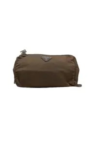 Pre-owned PRADA Brown Zipper Cosmetic Single Shoulder Purse/YW06110927/0927