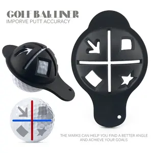 4-In-1 Golf Line Marker, Cross-Line Golf Marking Tool, Golf Stencil, Golf Accessories, Ideal for Golfers, Durable & Easy-To-Use