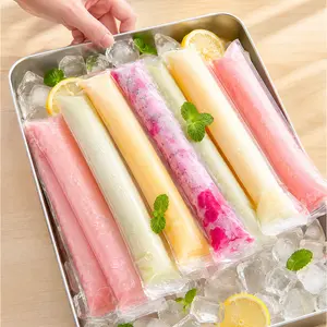 Disposable Popsicle Mold Bag, 50/100pcs，Transparent Ice Pop Bag, Candy Pudding Mold, Popsicle Mold, DIY Ice Pop System, Leak-Proof, Freezer-Friendly, Juice, Soda, Fruit Freeze, Summer Ice Storage Box, Kitchen，Ice Cream Making, Refreshing, Summer Treats