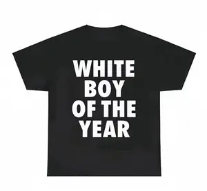 WHITE BOY OF THE YEAR SHIRT -ManMenswear Oversized Tshirt Streetwear CasualClassic Cotton Shortsleeve