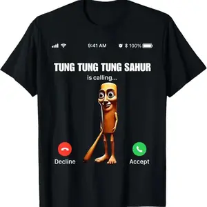 Funny Ramadan Sahur Tung Tung Calling Meme T-Shirt