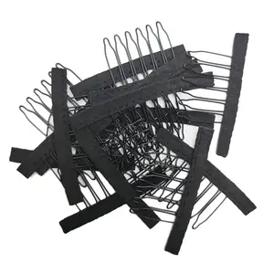 Lot Wig Combs for Making Wig Caps 6-teeth Wig Clips Steel Teeth with Cloth Wig Combs for Hairpiece Caps Wig Accessories Tools Wig Clips for Wig Drawstring Ponytail Extensions
