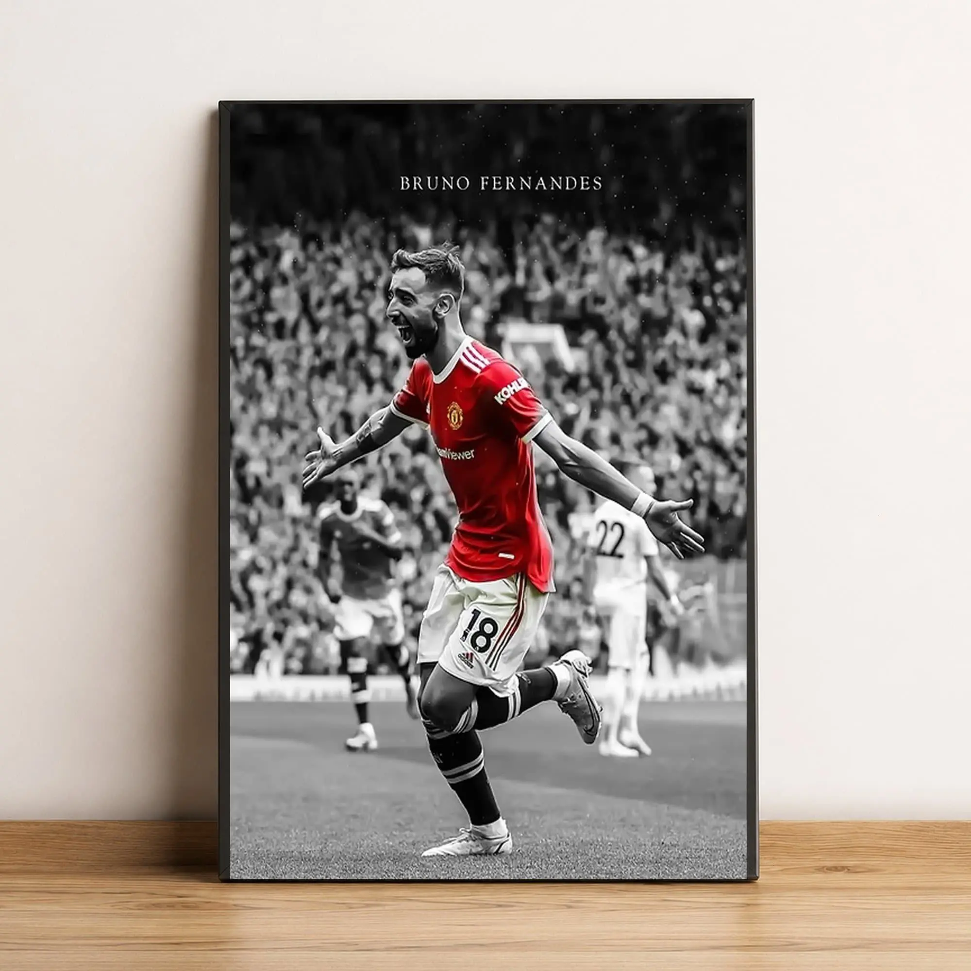 Bruno Fernandes Poster, Soccer Wall Art, Football Fan Gift ( Unframed - Print Only )