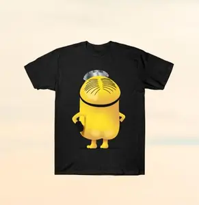 Yellow Banana Cartoon Character Standing Tee, Funny Cute Graphic T-Shirt, Minimalist Expression Shirt, Streetwear Outfit #bananacartoon #funnytee #graphicshirt #streetwear