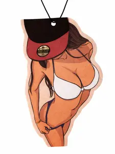 Woman in Red Hat Car Air Freshener