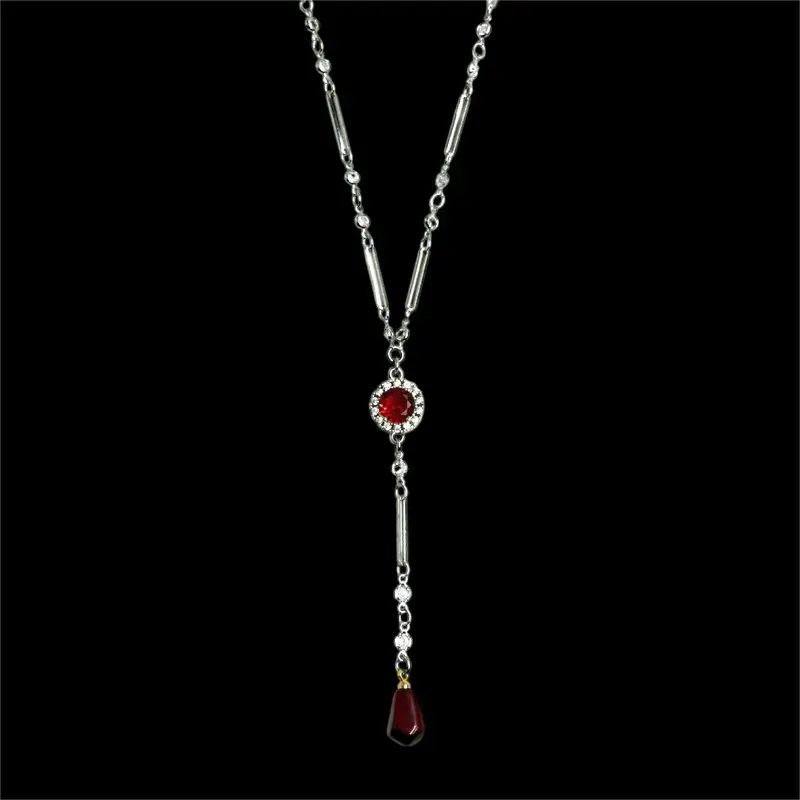 Silver Persephone pomegranate rosary