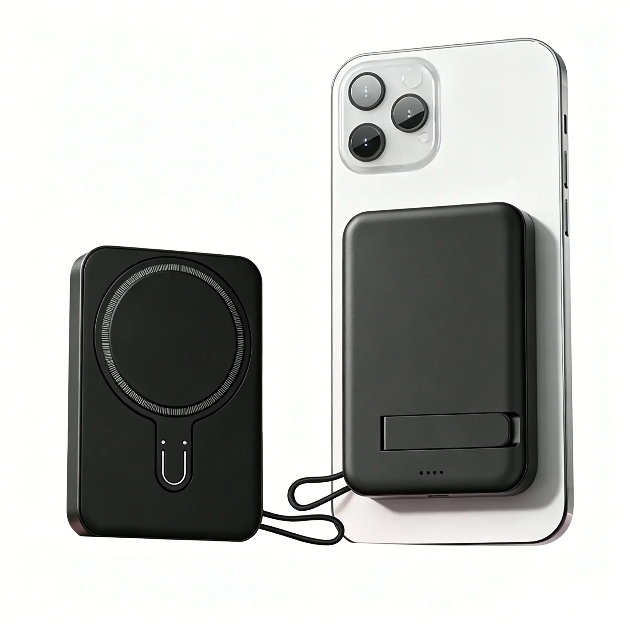 10000mAh Magnetic fast charge power bank, Wireless Portable Charger, easy portability, 22.5W built-cable TYPE-C, for iPhone 17/16/15/14/13/12series, high capacity battery, Power bank with stand, compact battery pack, compact charger, phone cases