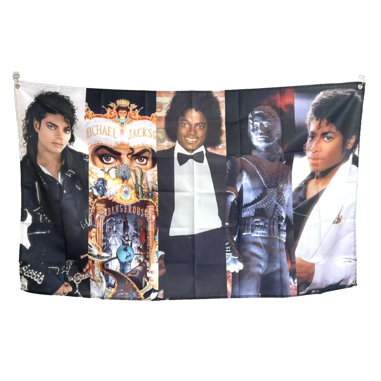 Michael Jackson Black and White Unframed Custom Photo Tapestry - 1pc Iconic Album Art & Performance Portrait Collage Wall Mural, Ideal for Fans, Bedroom Decor Aesthetic, Living Room Wall Decor, Bed Room Decor Aesthetic